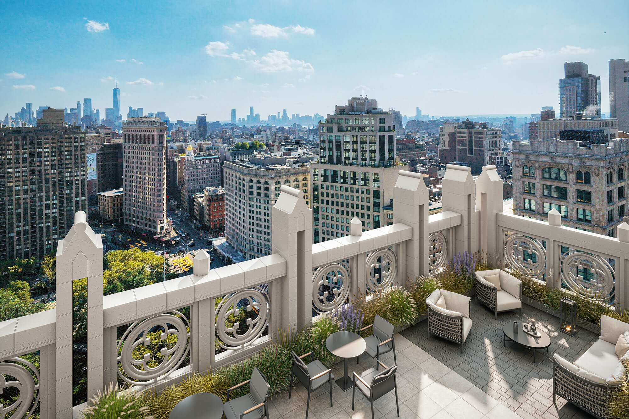 The best NYC office building tenant lounge with a incredible view